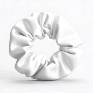 Silk Scrunchie White