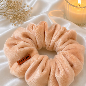 Peach Velvet Scrunchie