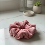 Pink Blossom Velvet Scrunchie
